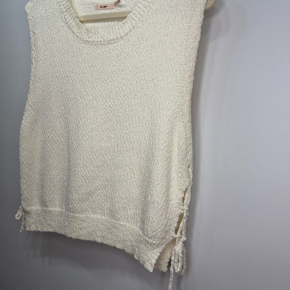 miami Cream Knit Top Size Large - Picture 3 of 8